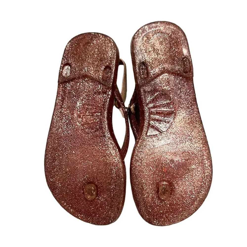 Michael Kors Sz 10 Pink Glitter Jelly Sandals